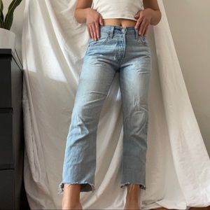 Vintage Levi's 501 jeans with a customized hem